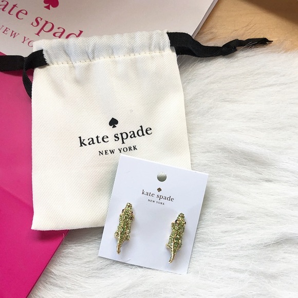 kate spade Jewelry - Kate Spade Swamped Alligator Earrings Studs
